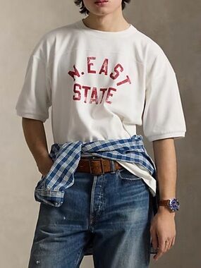 Polo Ralph Lauren Relaxed Fit Jersey Graphic T-Shirt | Ceramic White | size: S